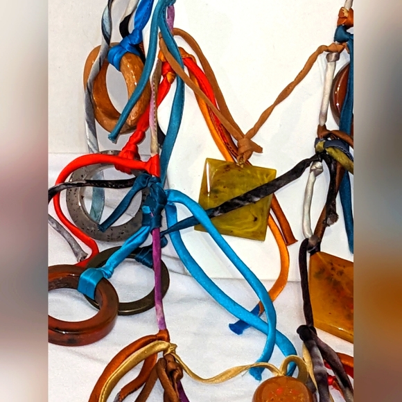 Silvia Tcherassi Rare Gemstone Couture Artisan Modern Art Necklace Avant Garde - Picture 11 of 16